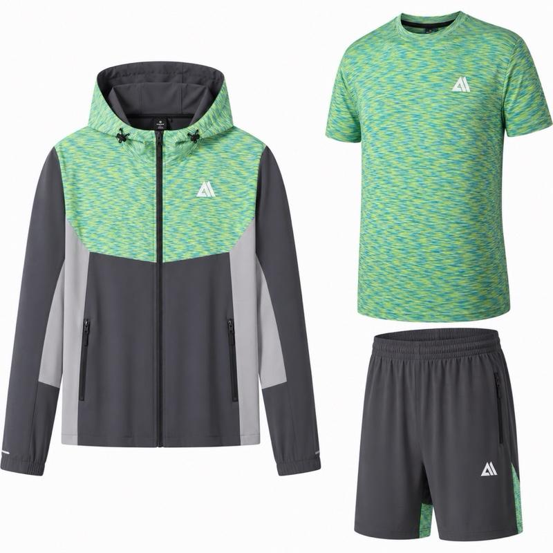Men's 3-piece gym tracksuit set