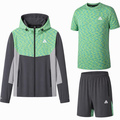 Men's 3-piece gym tracksuit set