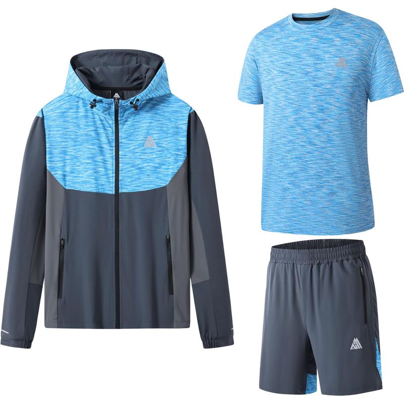 Men's 3-piece gym tracksuit set