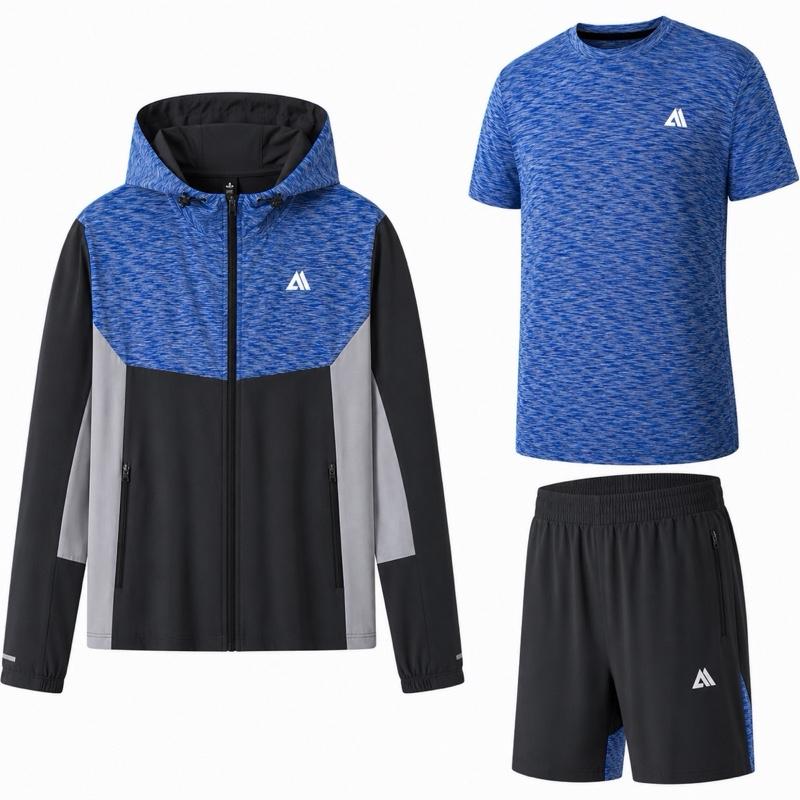 Men's 3-piece gym tracksuit set