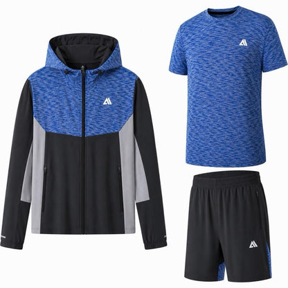 Men's 3-piece gym tracksuit set